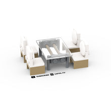 Load image into Gallery viewer, Modern Glass Dining Table & Chairs Instructions