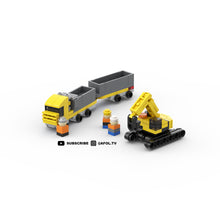 Load image into Gallery viewer, Micro Double Dump Truck & Heavy Construction Excavator Instructions