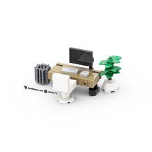 Load image into Gallery viewer, Modern Rustic Desk & Computer Monitor