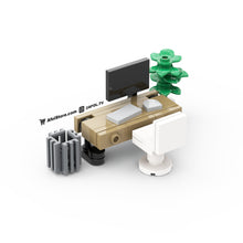 Load image into Gallery viewer, Modern Rustic Desk & Computer Monitor