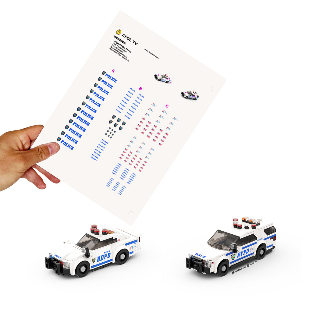 Police Vehicle Sticker Pack (Blue) [STICKERS]