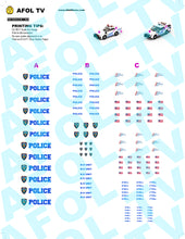 Load image into Gallery viewer, Police Vehicle Sticker Pack (Blue) [STICKERS]
