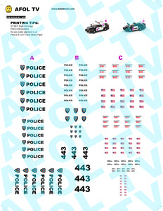 Police Vehicle Sticker Pack (Black) [STICKERS]