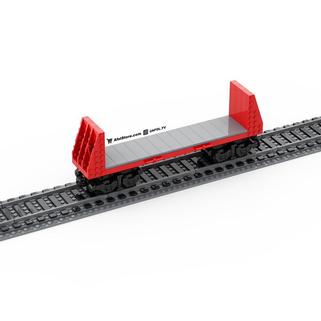 6 Wide Flat Car Instructions (Red)